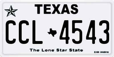 TX license plate CCL4543