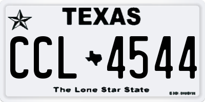 TX license plate CCL4544