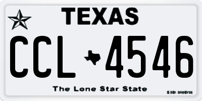 TX license plate CCL4546