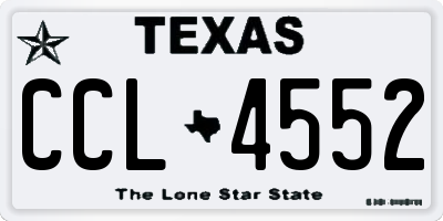 TX license plate CCL4552