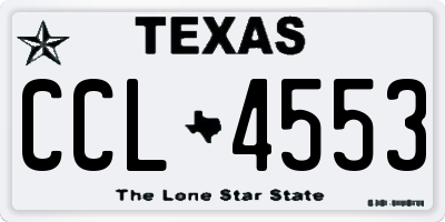 TX license plate CCL4553