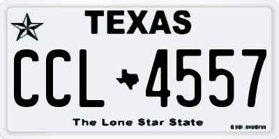 TX license plate CCL4557