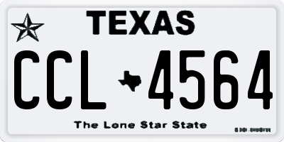 TX license plate CCL4564