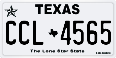 TX license plate CCL4565