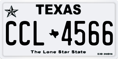 TX license plate CCL4566