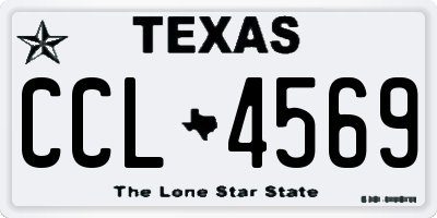TX license plate CCL4569