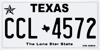 TX license plate CCL4572
