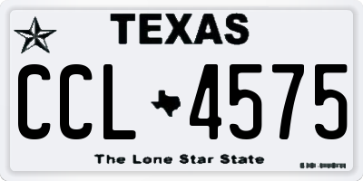 TX license plate CCL4575