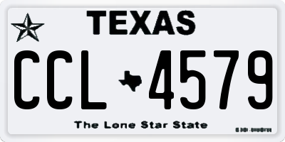 TX license plate CCL4579