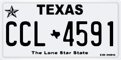 TX license plate CCL4591
