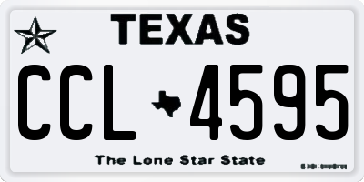 TX license plate CCL4595