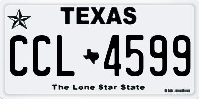 TX license plate CCL4599
