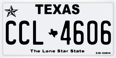 TX license plate CCL4606