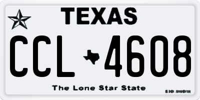 TX license plate CCL4608