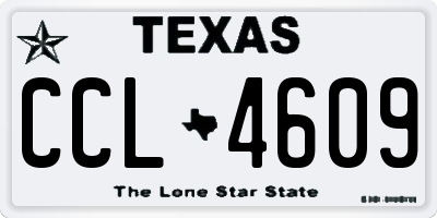 TX license plate CCL4609