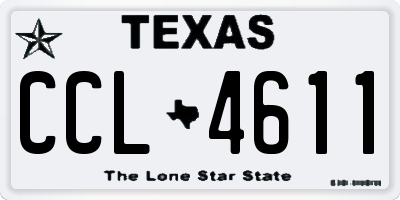 TX license plate CCL4611