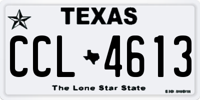 TX license plate CCL4613