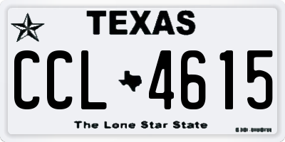 TX license plate CCL4615