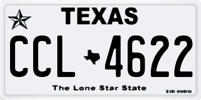 TX license plate CCL4622