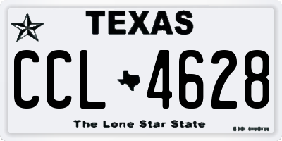 TX license plate CCL4628