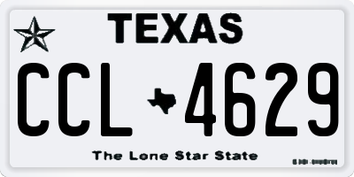 TX license plate CCL4629