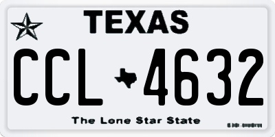 TX license plate CCL4632