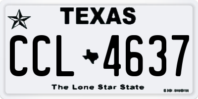 TX license plate CCL4637