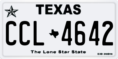 TX license plate CCL4642