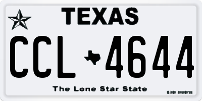 TX license plate CCL4644