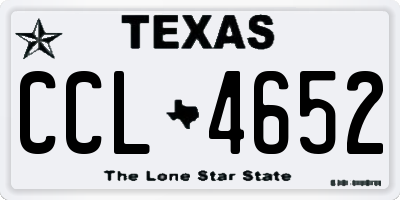 TX license plate CCL4652