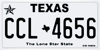 TX license plate CCL4656