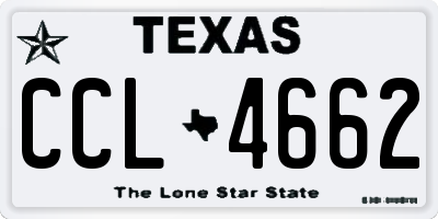TX license plate CCL4662