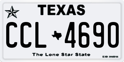 TX license plate CCL4690