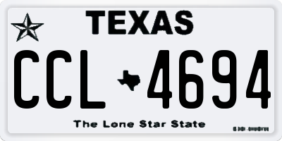 TX license plate CCL4694