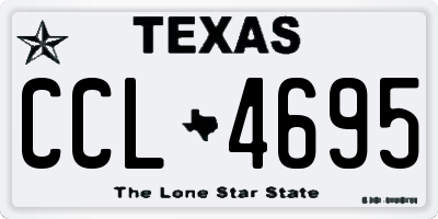 TX license plate CCL4695