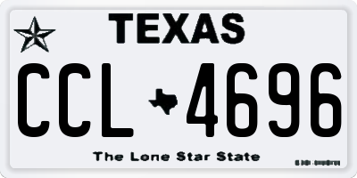 TX license plate CCL4696