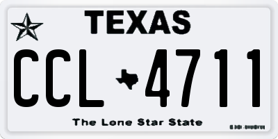 TX license plate CCL4711