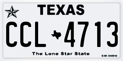 TX license plate CCL4713