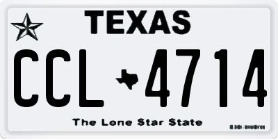 TX license plate CCL4714
