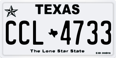 TX license plate CCL4733