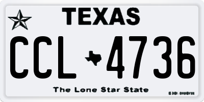 TX license plate CCL4736