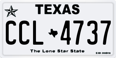 TX license plate CCL4737