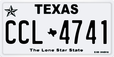 TX license plate CCL4741
