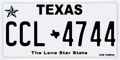 TX license plate CCL4744