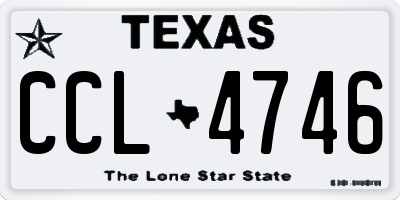 TX license plate CCL4746