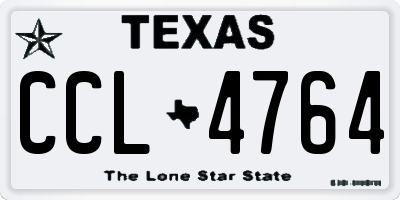 TX license plate CCL4764
