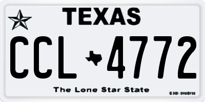 TX license plate CCL4772