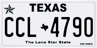 TX license plate CCL4790