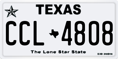 TX license plate CCL4808