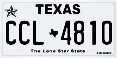 TX license plate CCL4810